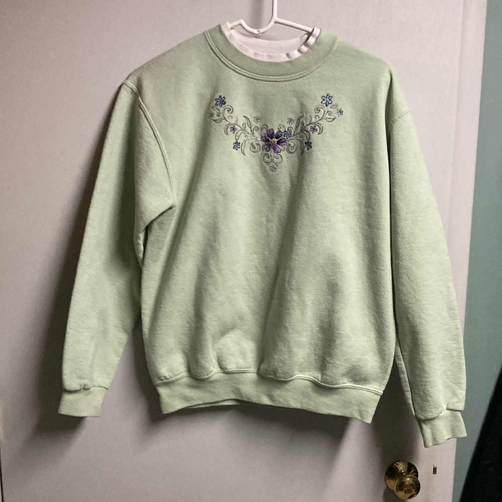 Green Vintage Granny Core Sweatshirt